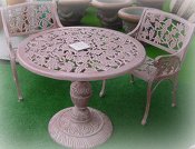 patio set with pedestal table