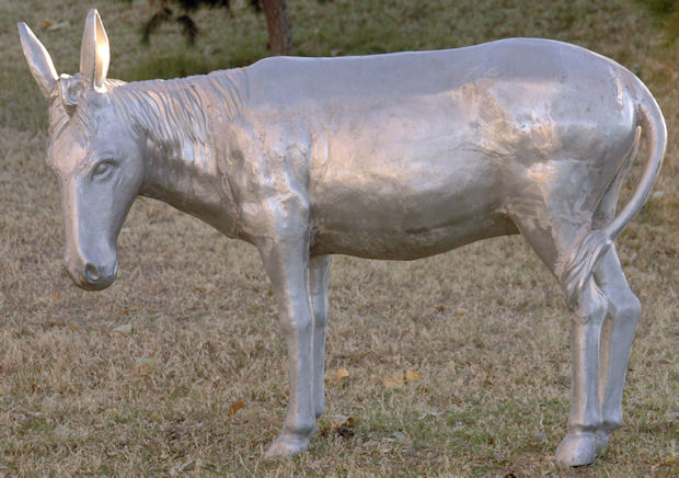 life size donkey statue