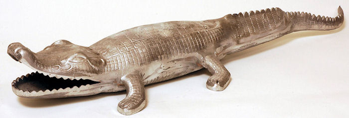 cast aluminum crocodile