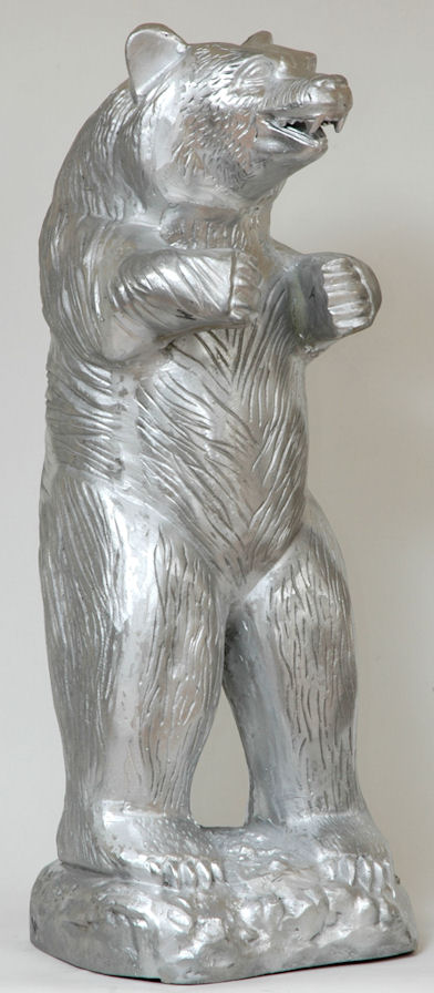 standing bear statue made from aluminum castings
