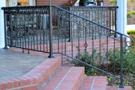 black wrought iron railing