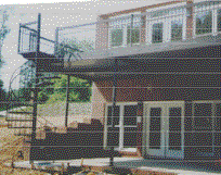 spiral staircase and steel deck