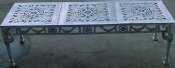 Cast aluminum triple Dolphin cocktail table, model A-5414.3