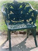 Cast aluminum Fern patio dining chair, model A-5250