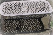 Cast aluminum Hearts coffee table, model A-5401