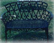 Cast aluminum Hearts patio loveseat, model A-5300