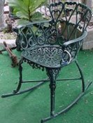 Cast aluminum Hearts rocking chair, model A-5201