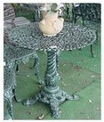 Hearts cast aluminum bistro table, item A-5171
