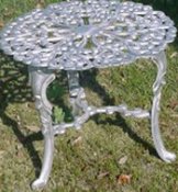Cast aluminum Hearts cocktail table, model A-5410