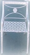 Seashell cast aluminum patio chair, model A-5218