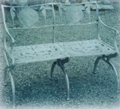 Seahorse cast aluminum bench, model A-5308