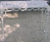 Dolphin cast aluminum sofa table, item A-5124