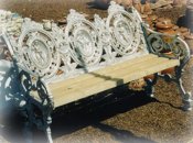 Three Seasons cast aluminum bench, item A-2200