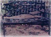 Tree Trunk cast aluminum bench, item A-2412