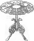 Tripod cast aluminum cocktail table, item A-5400