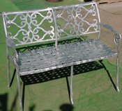 Tropical cast aluminum bench, item A-5251