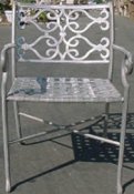 Tropical cast aluminum patio chair, item A-5252