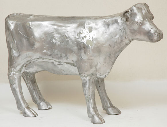 aluminum calf statue