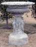 large cast aluminum birdbath