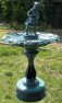 cast aluminum self contained fountain with girl pouring water