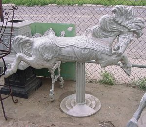 cast carousel statue
