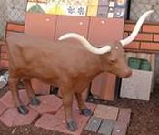 long horn statue
