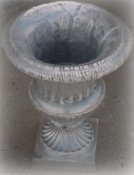 round cast aluminum urn