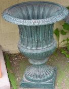 cast aluminum patio urn