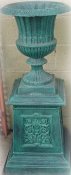 cast aluminum garden urn