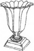 cast aluminum tulip urn