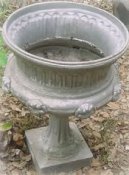 round garden urn