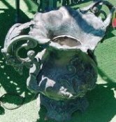 small garden vase with handles