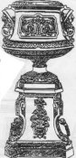 cast aluminum roman urn on base