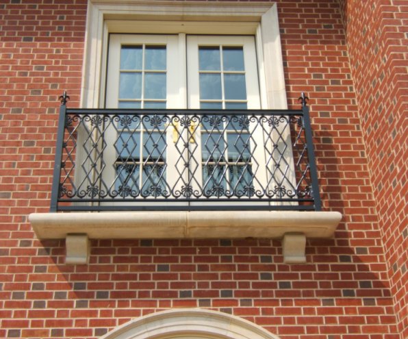 ornamental aluminum false balcony with custom cast design